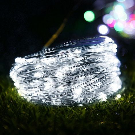 Guirlande Lumineuse - 50/100/200 LED Cuivre Étanche IP65 - 5/10/20 m - Alimentation USB - Pour Intérieur Extérieur Jardin Patio Chambre Fête Noël - 1 Pièce (1/5)