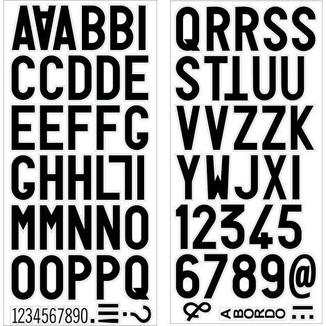 Set Lettere e Numeri H 34 mm 80 Pezzi (1/2)