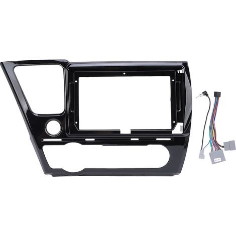 Cornice protettiva senza giunture per autoradio 2 DIN da 9 pollici con navigatore satellitare, compatibile con Honda Civic dal 2012 al 2015 (versione USA), completa di cavo di alimentazione. (1/4)