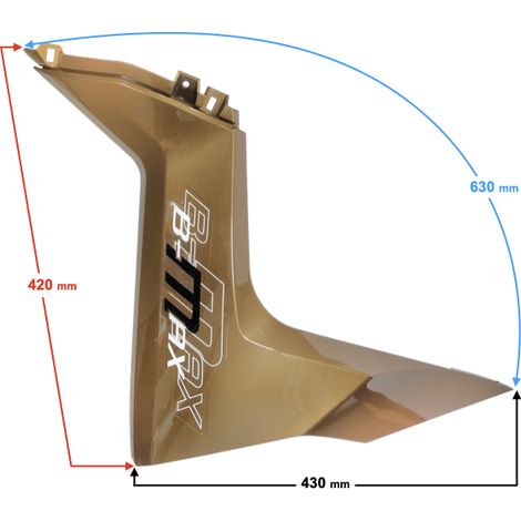 Tapa frontal derecha dorada para scooter B-Max (1/5)