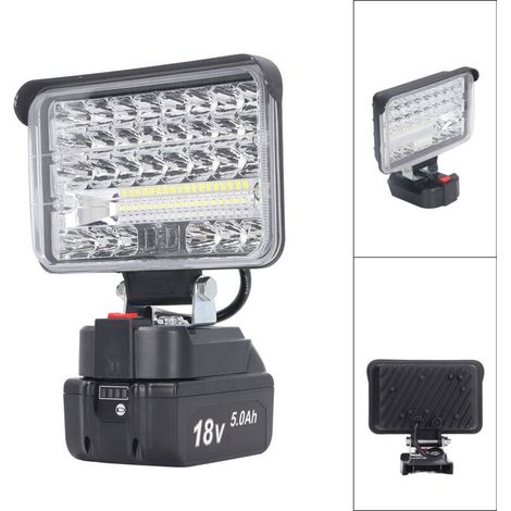 Projecteur LED de chantier 144 W – 7200 lm, spot d’éclairage extérieur puissant et portable pour travaux en plein air