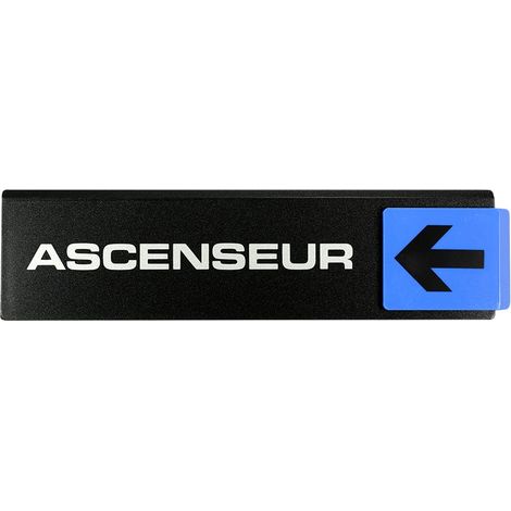 Plaque de porte Ascenseur flèche à gauche - Europe design 175x45mm - 4260907