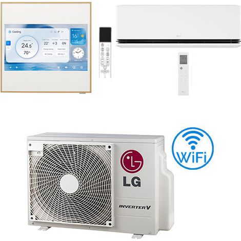Artcool Gallery LCD + Dualcool Deluxe R32 Dual Split Inverter Klimaanlage 9000 + 12000 BTU mit E.U. MU3R21 NEU Klasse A+++/A+ (1/5)