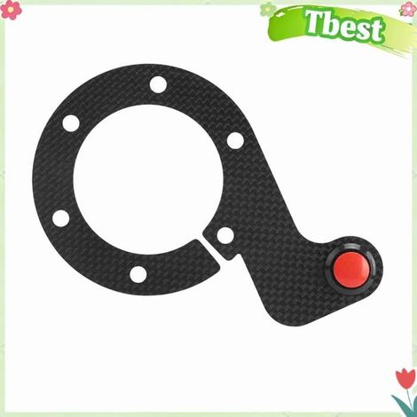 Tbest Bouton de klaxon de volant Kits de Bouton de Klaxon Externe en Fibre de Carbone pour / /Nardi/Sparco Volant moto volant une (1/5)