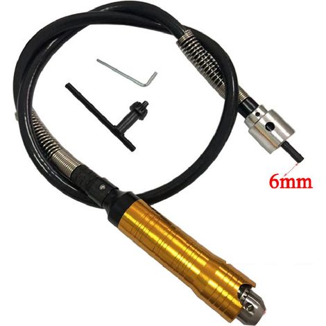 Tige flexible rotative 6mm Gasea avec mandrin 0.5-6.5mm à clé, meuleuse électrique, rallonge souple et poignée pour outil Dremel, sculpture sur bois et bricolage. (1/5)