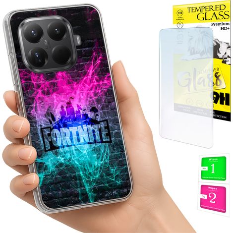 Custodia per Xiaomi 15T Pro, cover posteriore con vetro temperato 9H. (1/5)