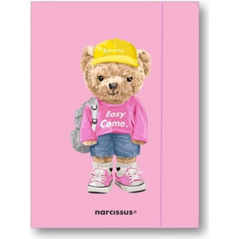 Carpeta Narcissus A4 con banda elástica - Ositos de peluche y oso Urszula
