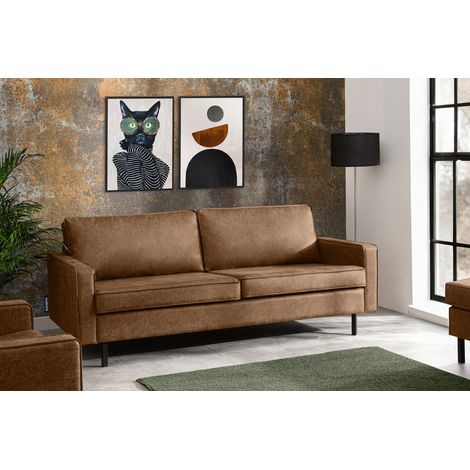 KONSIMO INVIA Dreisitzer-Schlafsofas mit Armlehnen, braun (1/5)