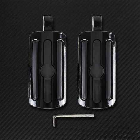 Motorrad-Fußrasten, Highway-Fußrasten, schwarz/chrom, für Harley Touring, Dyna, Sportster, Softail, Road Glide – Fußrasten C (1/5)