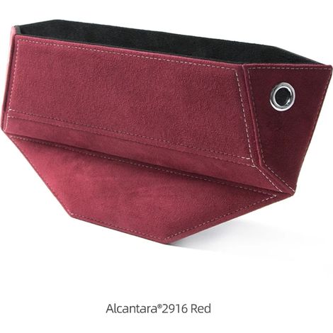 (2916 Rouge) Boîte de rangement en Alcantara pour siège auto, bouchon de remplissage, organisateur intérieur pour Audi A3 A4 A5 A6 A7 Q3 (1/5)