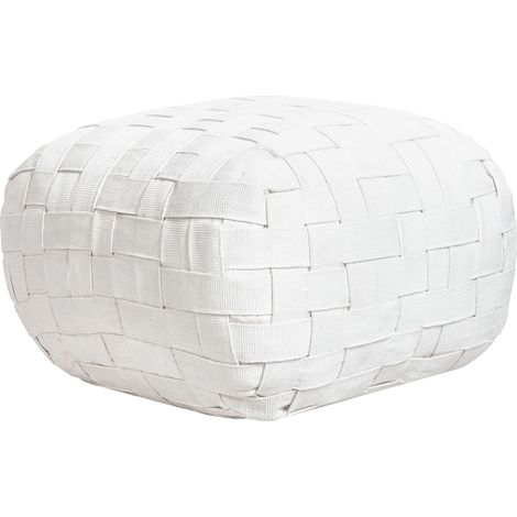 Pouffe BODLA Synthetic Material White