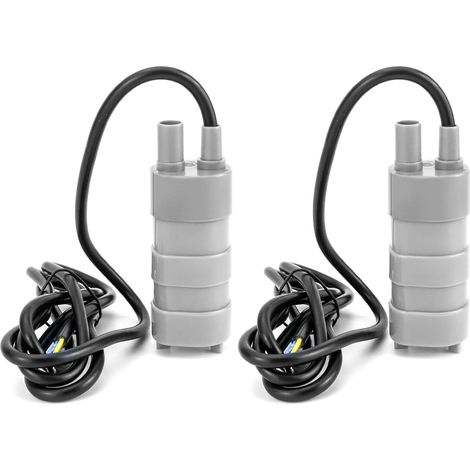 QWORK Pompe Immergée 12V 840L/H Pompe à Eau à Micromoteur pour Camping-car, Bassin, Aquarium, Douche, Jardin (Lot de 2) (1/5)
