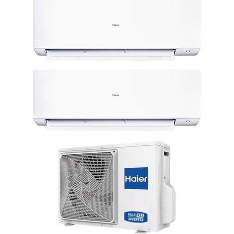 Haier Dual Split Inverter-Klimagerät Serie EXPERT 12+15 mit 2U50S2SM1FA-3 R-32 Wi-Fi Integrated 12000+15000