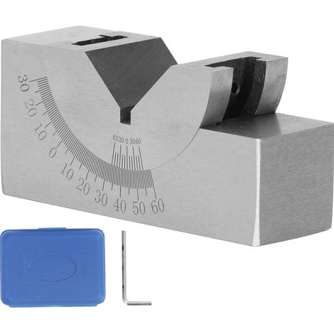 GARRYFIZH Bloc en V de haute précision en acier allié, micro-calibre d'angle réglable pour fraiseuse (1/5)