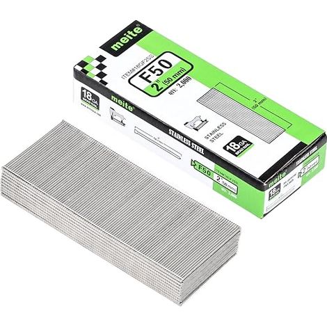 Clous de Finition Brad en Acier Inoxydable 304, Type 18G/50 mm, Clou pour Cloueuse 18G, Pour Menuiserie et Travaux de Finition (1/5)