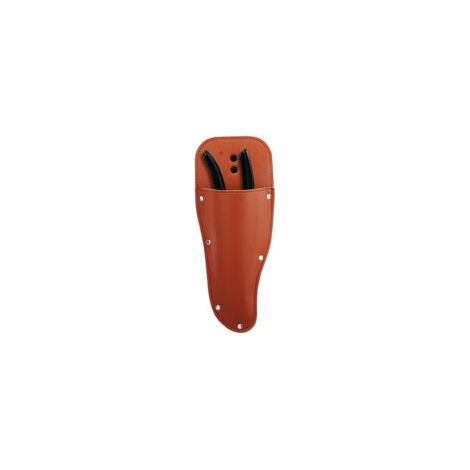 Cisaille holster gaine outil - 1 pc, Gaine cuir PU support métallique, Ceinture sac pour pinces sécateurs couteau - Brun (1/4)