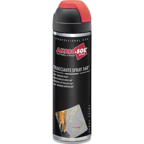 Vermice Tracciante Marker – ROSSO Fluorescente - AMBRO-SOL Spray 360° da 500 ml (1/4)