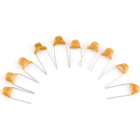 Condensateurs céramique multicouche 500 pièces 10 valeurs 0,1µF à 10µF avec boîte de rangement (1/5)