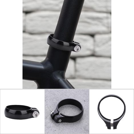 Collier de Selle Vélo 31.8mm pour Tige de Selle 27.2mm Ultra Léger (Noir) (1/5)