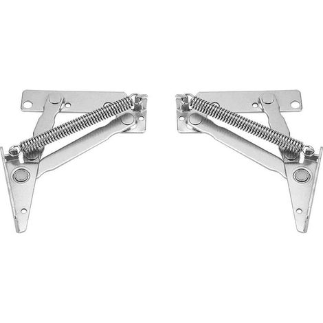 royaluxe - 2 Pièces Charnière à Ressort pour Porte Placard 80 Degrés, Acier Inoxydable Charnière à Ressort Relevable pour soutenir les portes des meubles (1/5)
