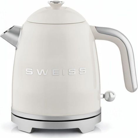 Bollitore elettrico SWEISS KTS8 Vintage 1 L beige acciaio inox 1000 W base girevole 360°