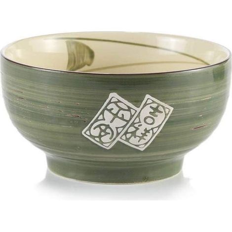 Grand Bol Japonais Teinte Verte ⌀ 16,5 cm Contenance 1000 Ml Style Zen Nippon Bol à Riz, Petit Déjeuner (1/5)
