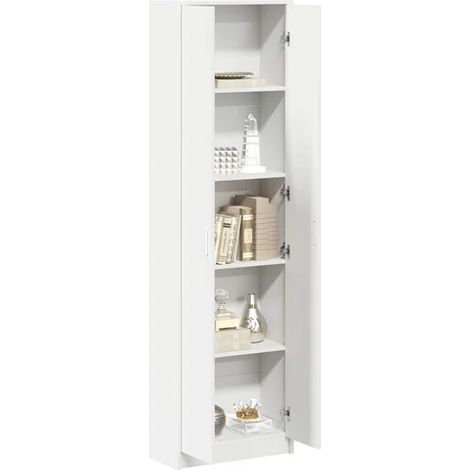 Armoire de Rangement en Bois d'Ingénierie, Placard de Stockage 55 x 25 x 189 cm, Meuble Étroit et Haut pour Chambre, Salon ou Entrée, Design Moderne et Stable (1/5)