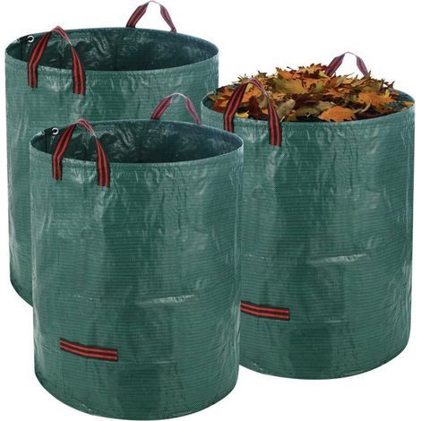 reno-Set aus 3 Gartensäcken à 272 l, für Grünschnitt, faltbar und wiederverwendbar, geeignet für alle Wetterbedingungen. (1/5)