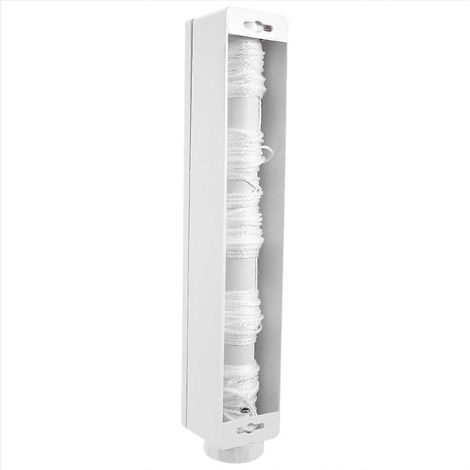 Corde à linge rétractable télescopique 5 fils, séchage mural intérieur extérieur, design extensible pour balcon et salle de bain, support fixe robuste, gain de place. (1/5)