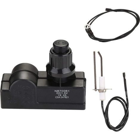 AAA Batterie Allumeur Kit Bouton-poussoir Allumeur avec fil d'étincelle, Kit d'allumage par étincelle