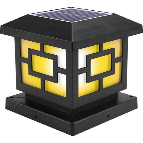lampes solaires d'extérieur pour colonnes, appliques murales, lampes de jardin pour colonnes, lampes décoratives étanches pour colonnes de jardin (1/5)