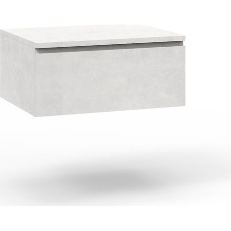Base con top 1 cassetto YOKA bianco pietra (1/3)