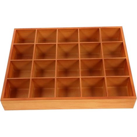 Separadores de madera para cajones con 20 compartimentos, ideales para guardar ropa, calcetines, ropa interior, llaves, material de oficina, artículos de manualidades y objetos pequeños (5,8 x 5,8 cm  (1/5)