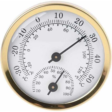 Analog indoor thermometer and hygrometer - Displays temperature and humidity (1/4)
