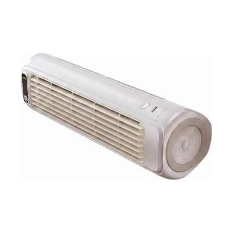 Ventilateur mural sans perçage, fonctionnement silencieux, installation facile, purificateur d'air rechargeable, idéal pour étudiants, locataires, dortoirs, cuisine et salle de bain (blanc)-2000mAh (1/5)