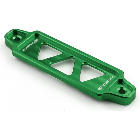 Car aluminum alloy battery bracket clips, battery holder fixing clips, battery bracket triangular 3-hole - Green (1/4)