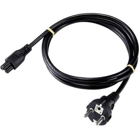 Sygonix SY-5042732 Notebook Netzkabel Schwarz 1.80 m (1/2)