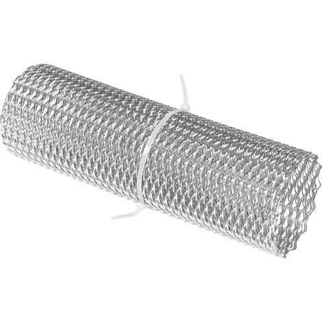 Calandre centrale avant de voiture à motif losange, structure stable, en aluminium, compatible avec tous les véhicules, couleur argent (1/5)