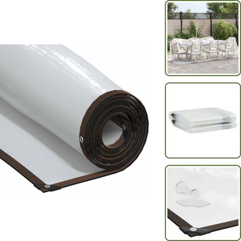 Bâche transparente avec œillets 2x8 m polyéthylène - Bâche Transparente - Bâches Transparentes - Bâche Claire - Bâche Transparente Robuste (1/5)