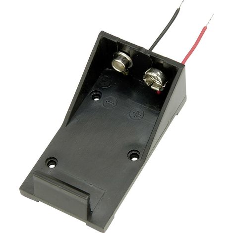 TRU COMPONENTS BH9VA Support de pile 1x 6LR61 (9 V) raccordement par fils