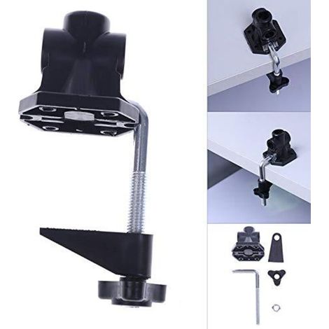 Clip de support 2 pièces clip de lampe de bureau fixe accessoire vis support de flash d'appareil photo adapté au support de microphone lampe de bureau support de loupe noir (1/3)