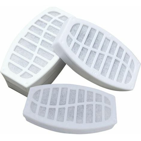 Filtre de Rechange pour Distributeur d Eau pour Animal Domestique - 8 x 4,5 x 1,5 cm - Charbon Actif et Coton - Lot de 4 (1/5)