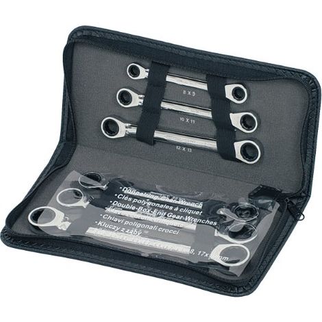KS Tools  Set di chiavi a cricco doppie poligonali GEARplus 