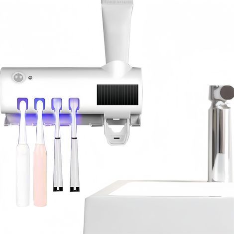 Porte-Brosse Dents Mural UV Sterilisation Capteur Intelligent (1/5)