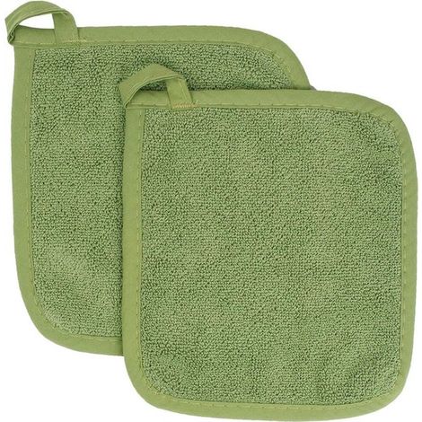 Ensemble de 2 serviettes en coton et tapis isolants thermiques, tapis isolants thermiques pour la cuisine (1/5)