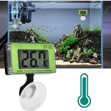 Aquariumthermometer, digitales LCD-Wasserthermometer, digitales Aquariumthermometer mit Saugnapf für Aquarium, Terrarium, Aquarium (1/5)