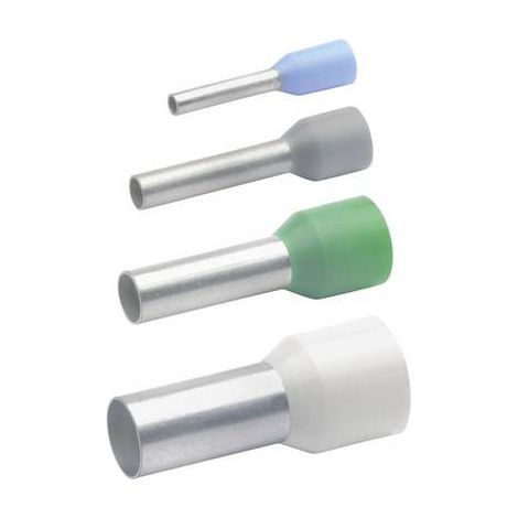100 embouts de câblage isolés vert clair 0,34mm² 8mm (168/8) (1/2)