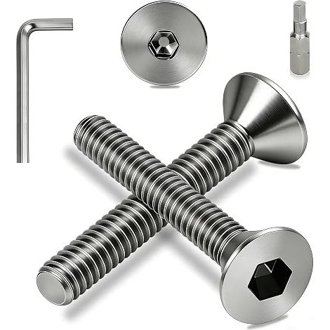 M3 Vis Tete Fraisee, 25 Pièces M3x20 mm Vis inoxydable A2 V2A Visserie à Tête Plate DIN 7991 ISO 10642 Filetage Complet à Six Pans Creux pour Réparation de Meubles (1/4)