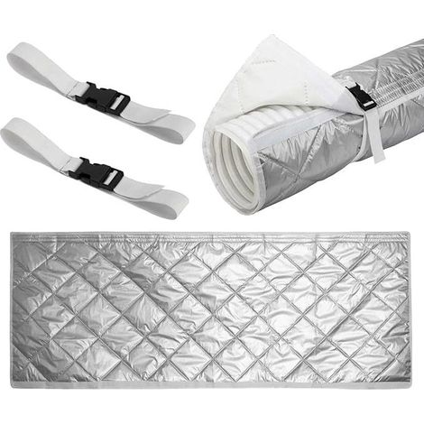 Insulating cover for air conditioning pipe - 150 x 50 cm - Padded - Adjustable rings - Compatible with Ø ≤15 cm (1/5)