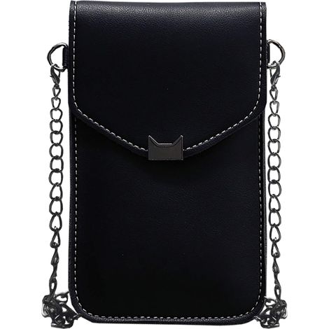 Sacoche pour téléphone portable pour femme (noir)